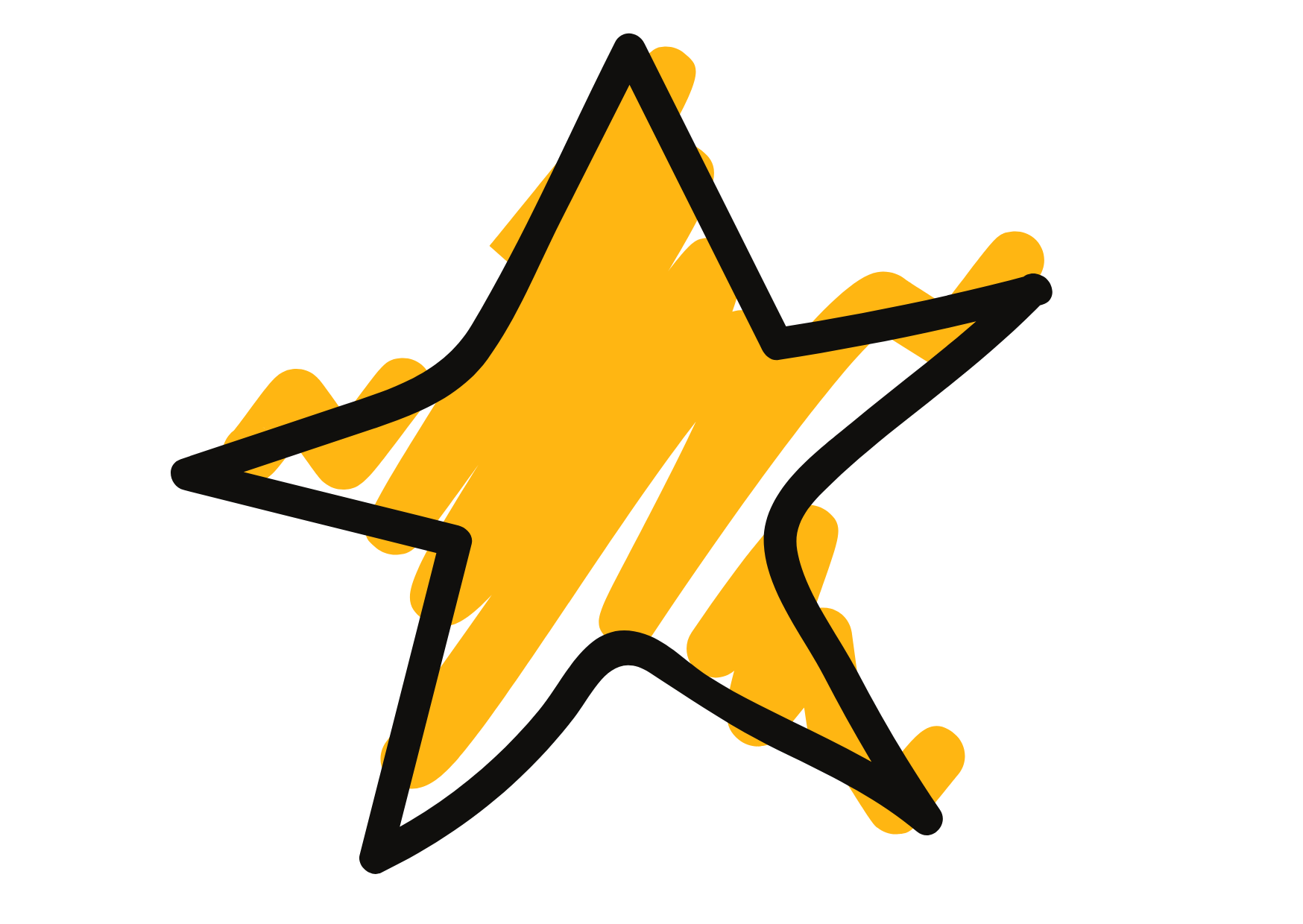 yellow doodle star